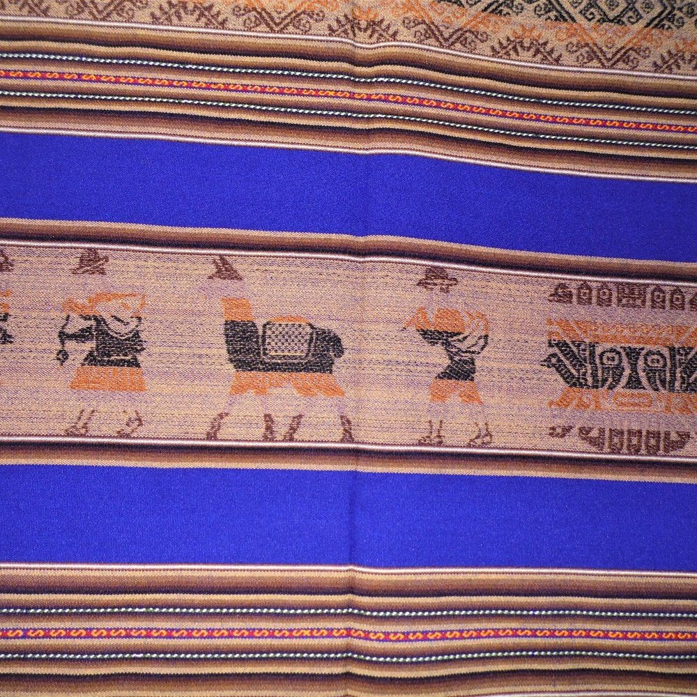 Blue Tapestry Manta Lamas Designs